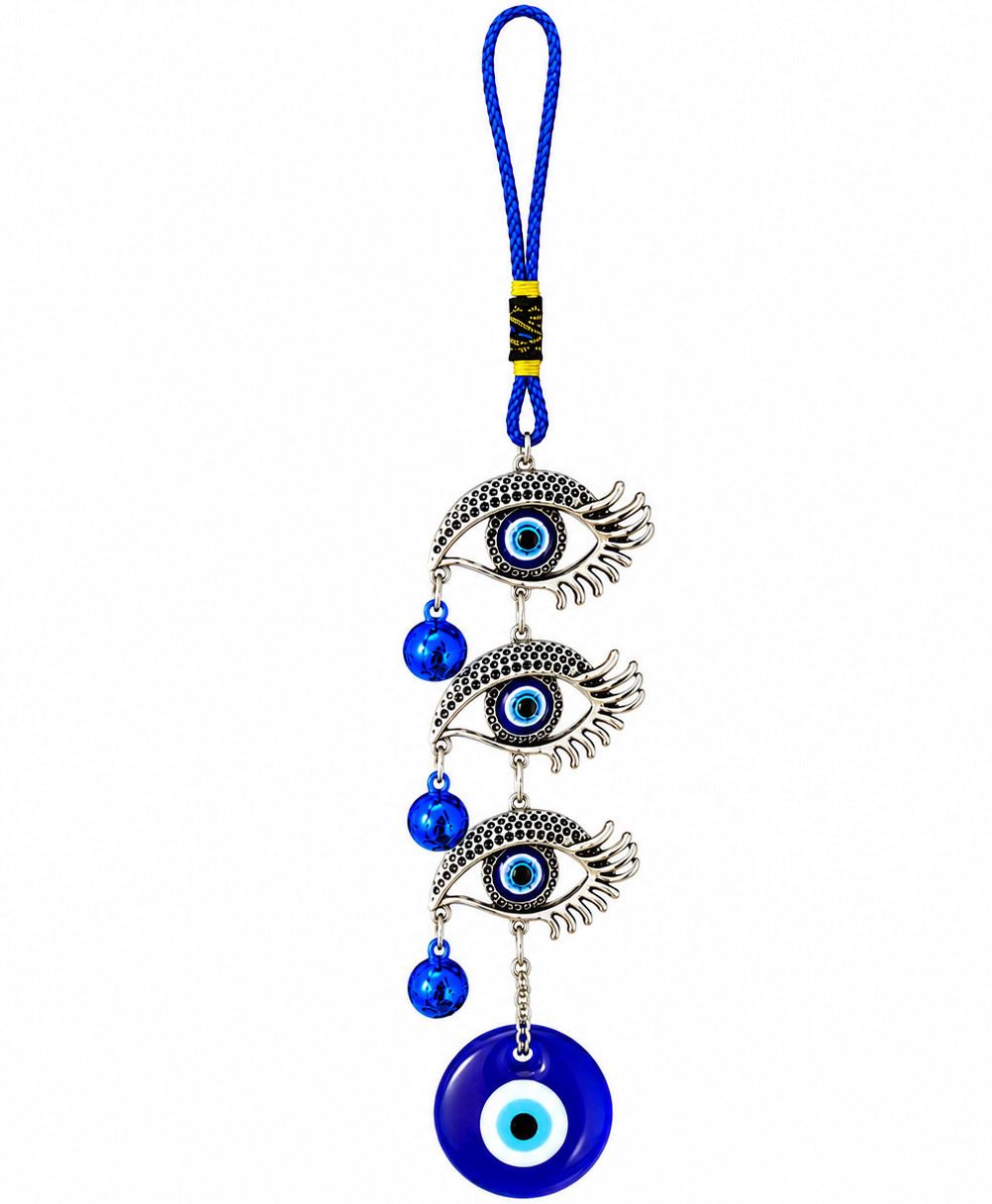 butee Evil Eye Wall Hanging Lucky Protection Charm for Home Office and Car Copper Windchime-picture-22