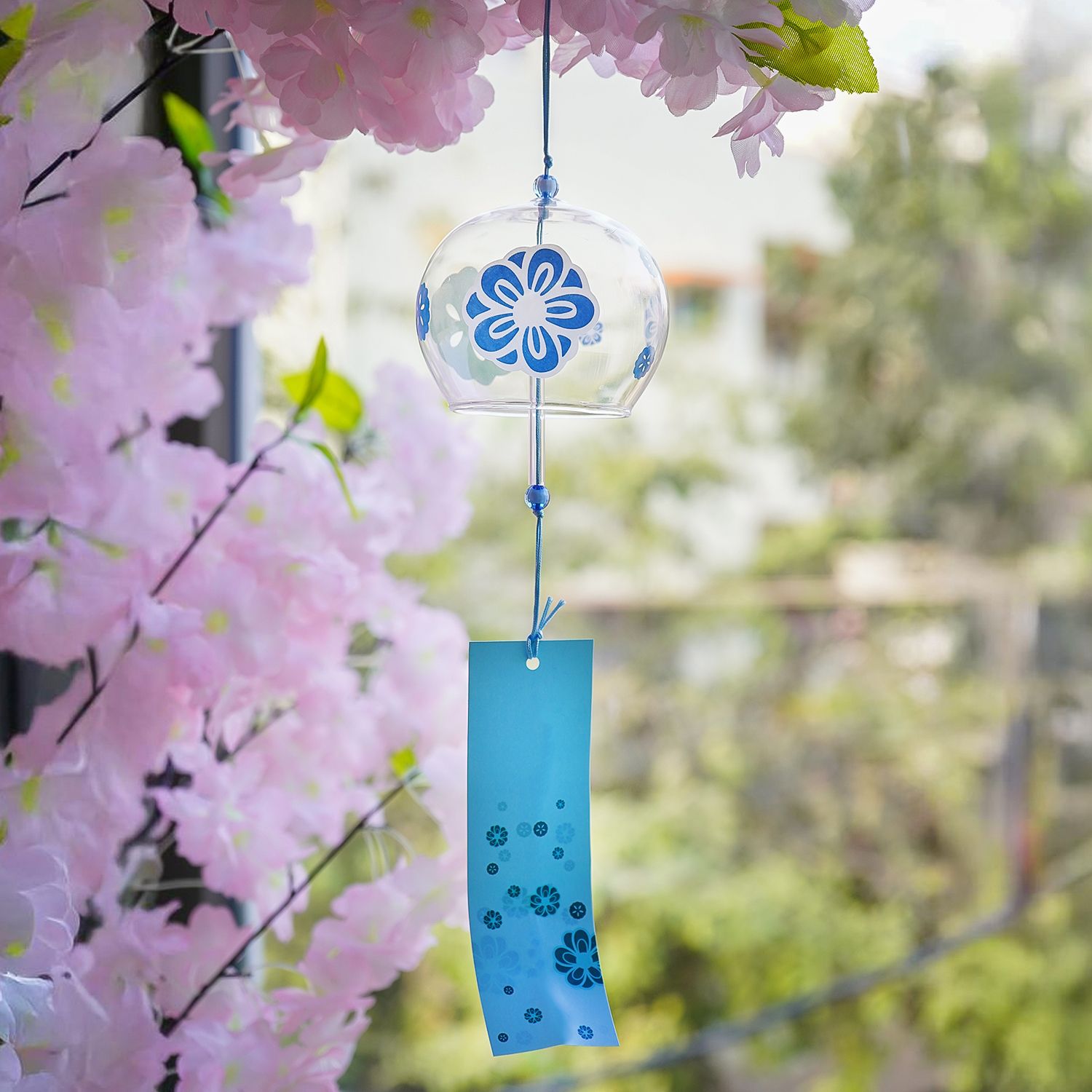 Japanese Glass Wind Chimes for Home Decor, Living Room, Garden & Balcony Glass Windchime-image-9