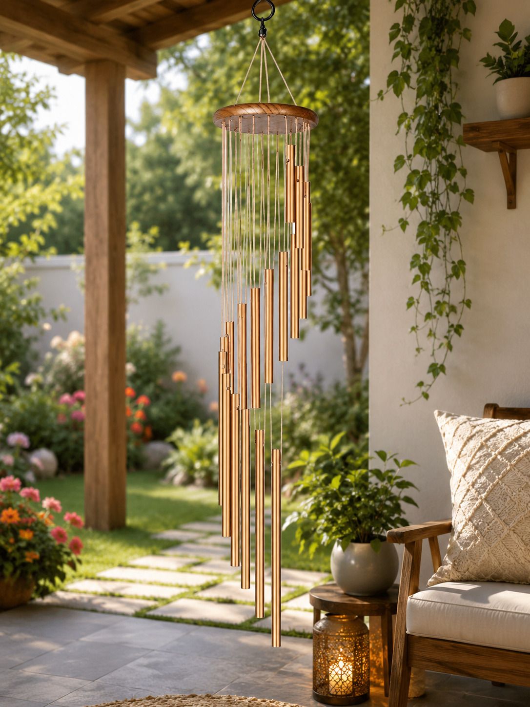 valashiv Wind Chime Big 15 Tube Wind Chimes for Home Garden Serenity, Patio, Balcony Aluminium Windchime-picture-28