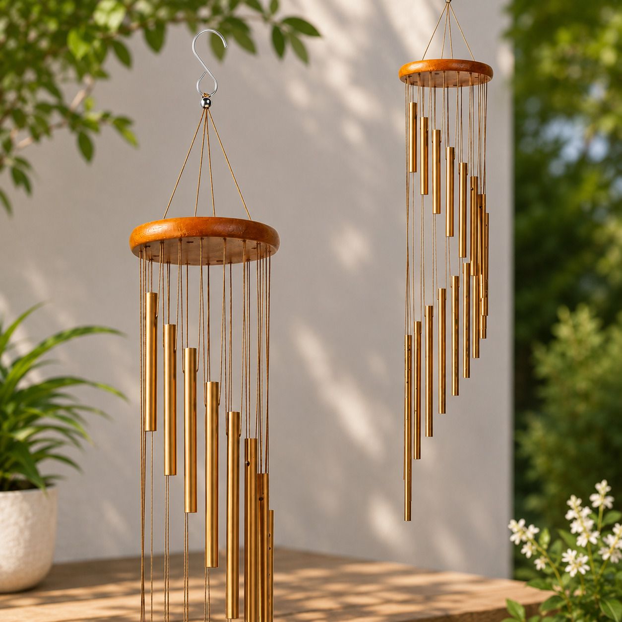 valashiv 15 Aluminum Tubes Rotate Wind Chimes Tube Tones Magical Sounds Home Decoration Aluminium Windchime-picture-29