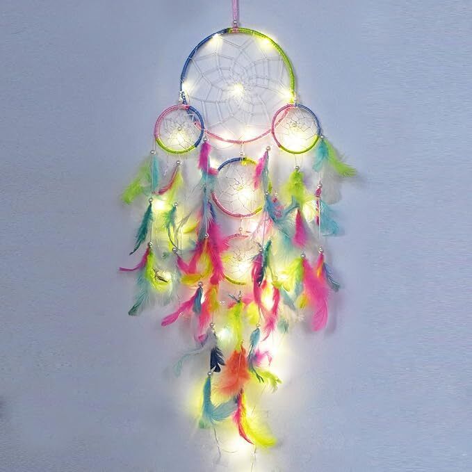 ryme Multicolor Dream Catcher With Light Wool Dream Catcher-picture-23