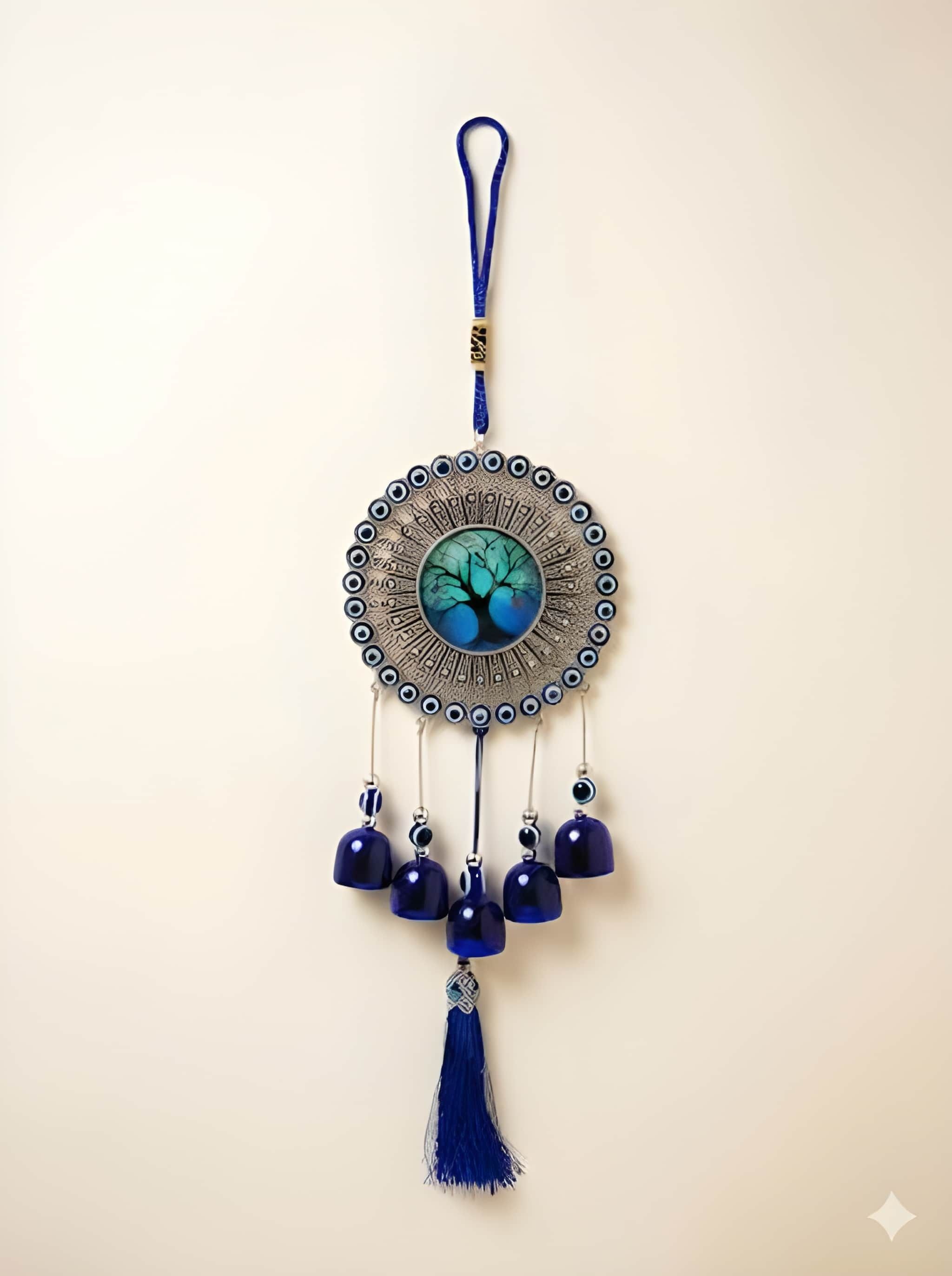 ppselects Evil Eye Tree of Life Wind Chime Wall Hanging for Home Decor Aluminium Dream Catcher-picture-42