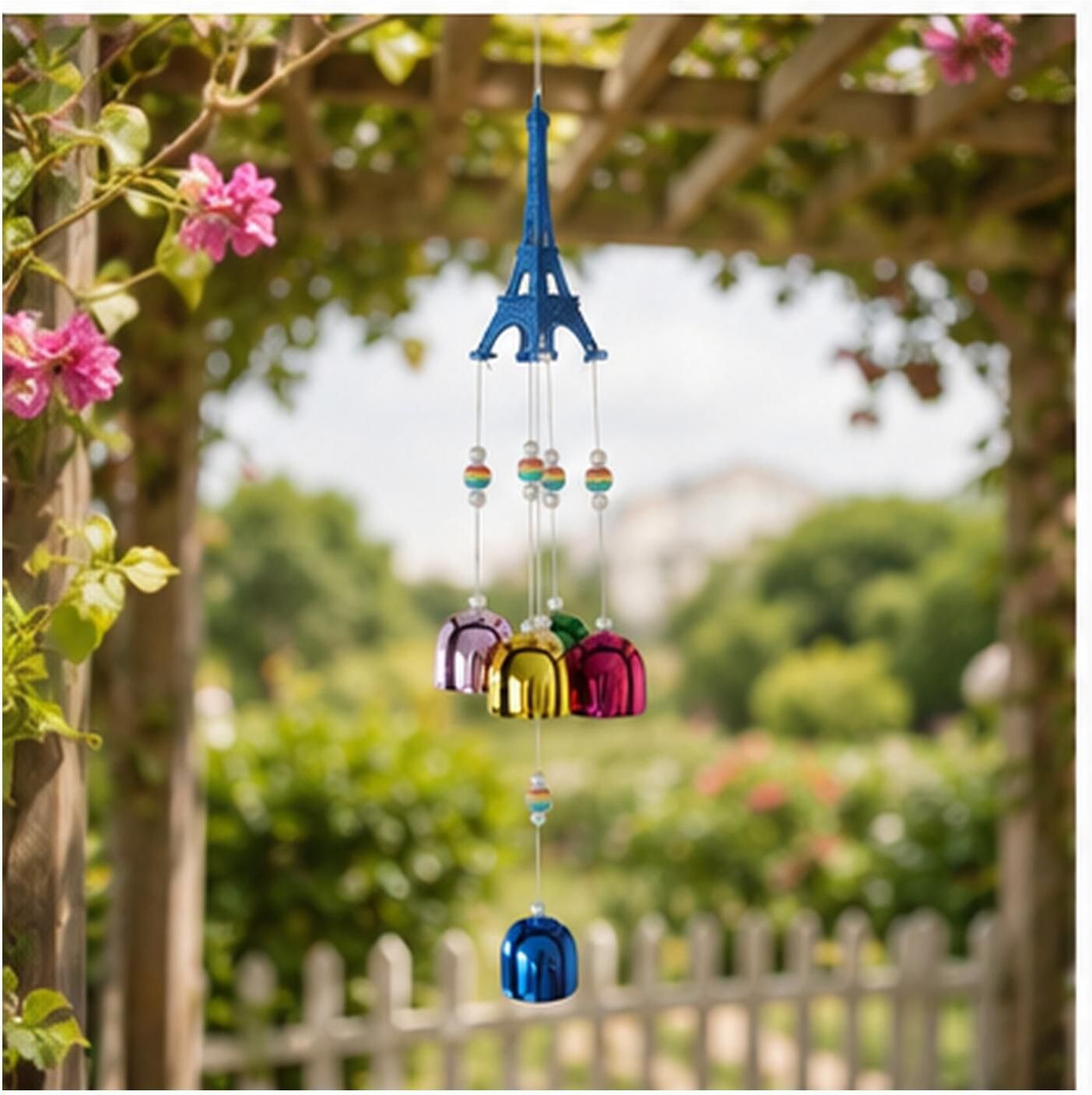 Aluminium Eiffel Tower Wind Chime for Home Balcony Aluminium Windchime-image-36