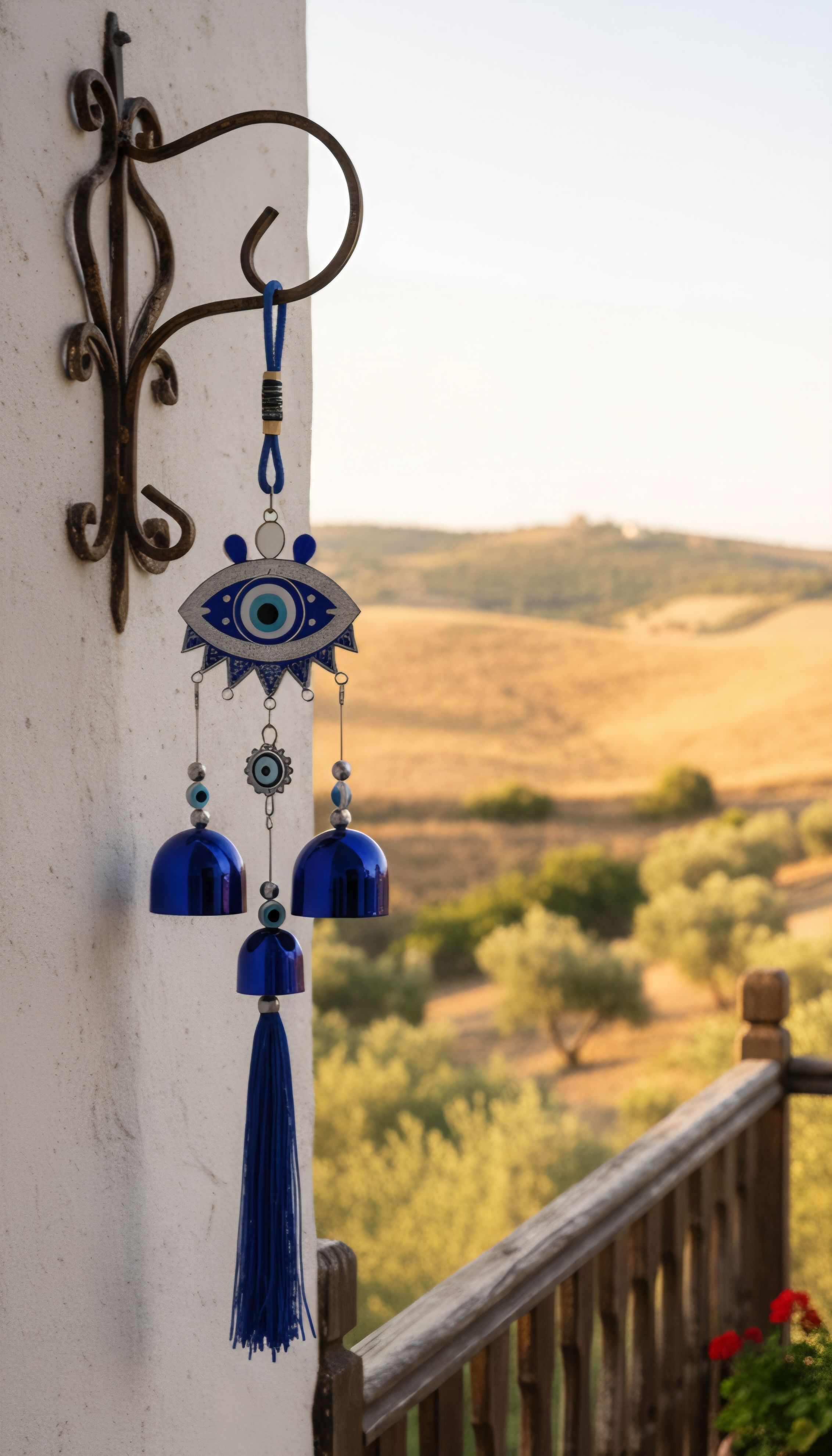 jitvik Evil Eye Wind Chime Iron, Plastic, Steel Windchime-picture-48