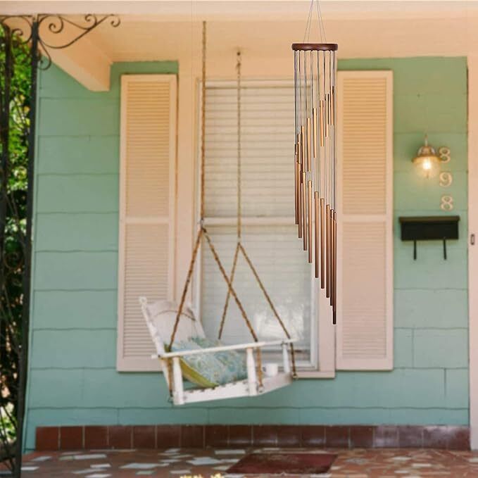 valashiv Large Hanging Wind Chimes with 15 Tube Hanging Home Musical Pipe Rods Aluminium Windchime-picture-18