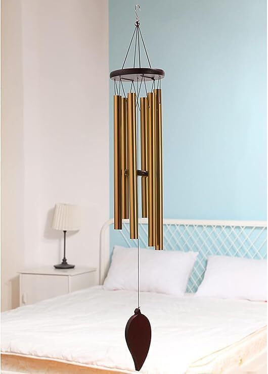 gormery Aluminum Tubes with Wooden Wind for garden Aluminium Windchime-picture-24