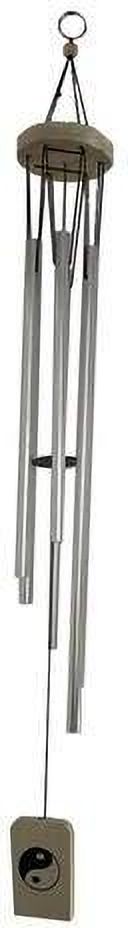 stopshop24 Metal WindChime with 6 Silver Pipes for Positive Energy, Chimes for Home/Balcony Silver Windchime-picture-34