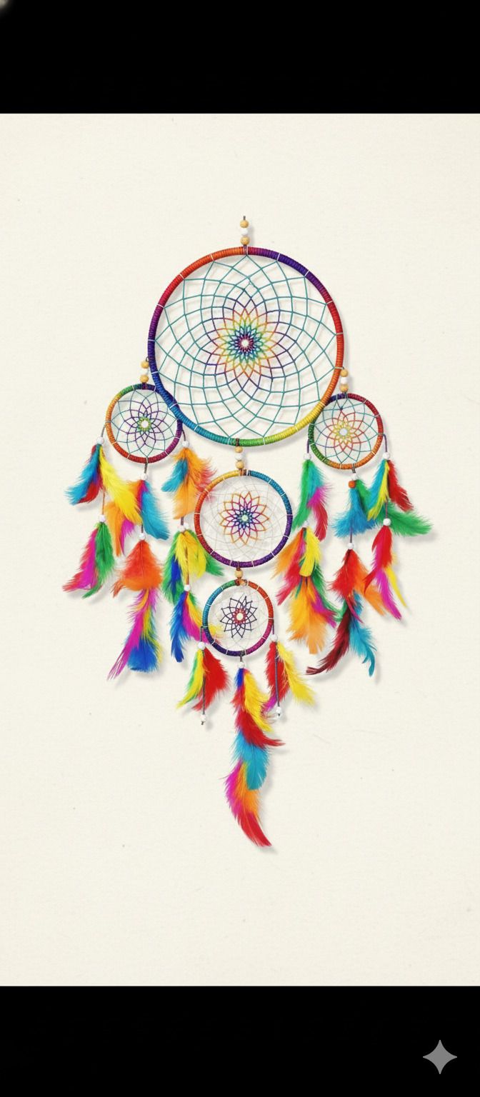 nahida Handmade Multicolor Feather Dream Catcher Feather Dream Catcher-picture-36