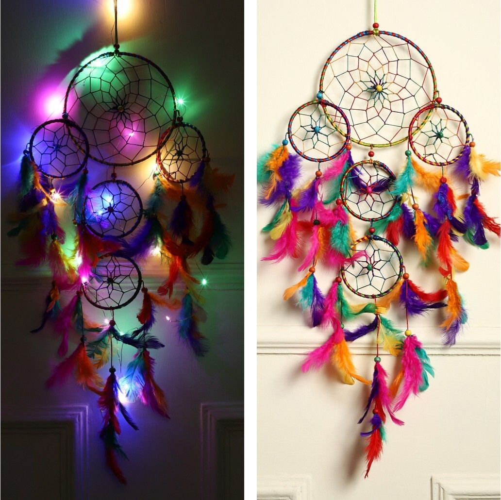 Handmade Dream Catchers Wall Hangings for Home Decor Kids Room Livingroom Feather Dream Catcher-image-46