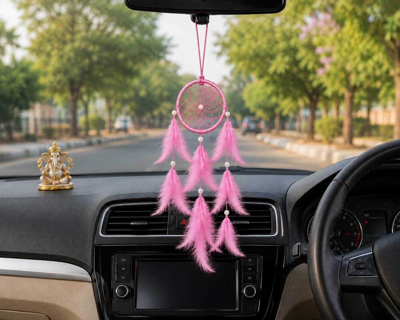 3Inch Frame Pink Color Dream Catcher Feather Dream Catcher-image-27