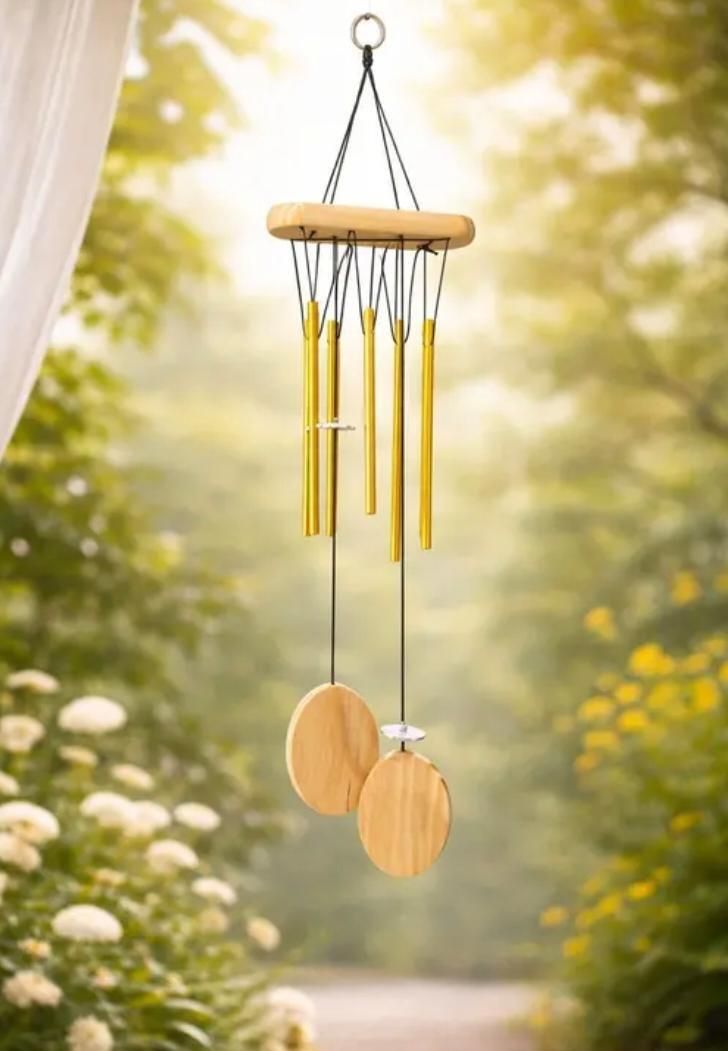 d.b.z. Wind Chimes for Home Positive Energy - Hanging Bells for Home Wood Windchime-picture-33