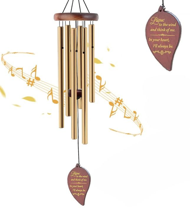 hevrex Vastu / Feng Shui Om Wind Chimes Metal Rods / Pipes for Home Brass Windchime Aluminium Windchime-picture-26