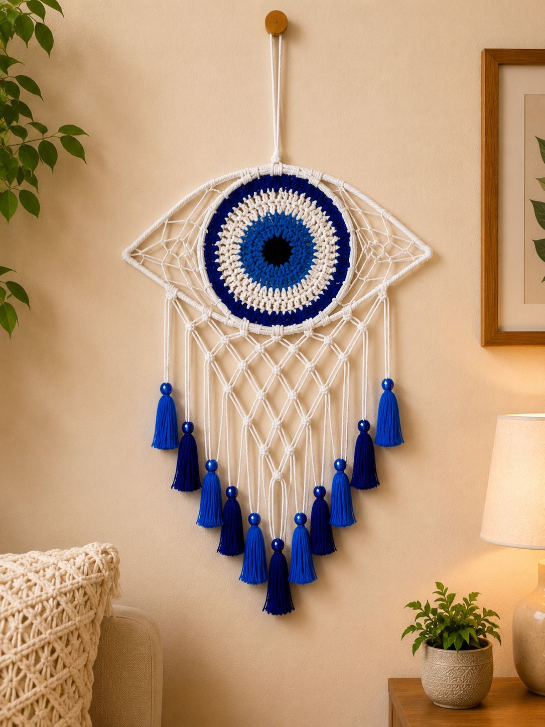 thincamaxe Eye Shape With Tassels Cotton Dream Catcher-picture-7