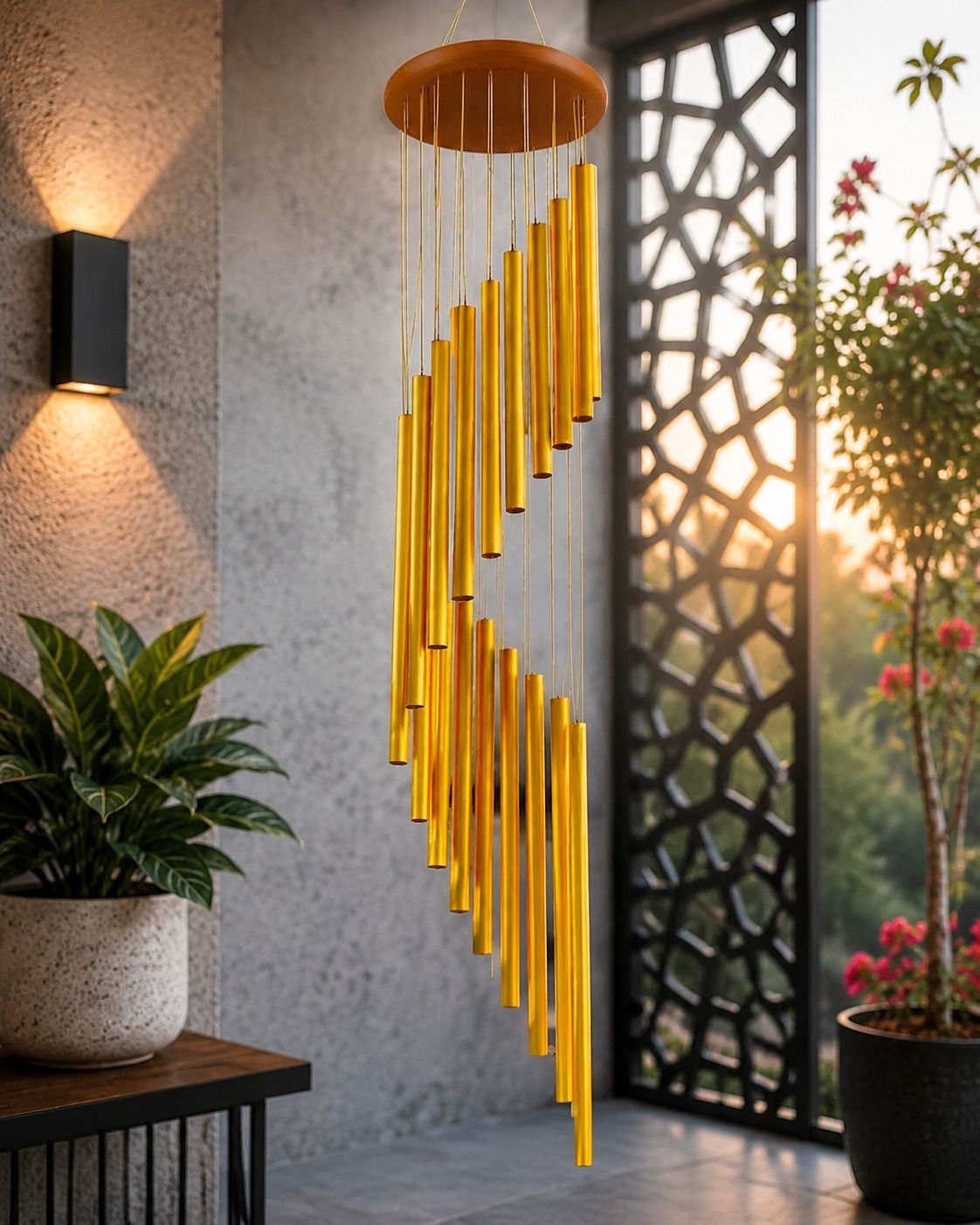 valashiv 15 Aluminum Tubes Rotate Wind Chimes Tube Tones Magical Sounds Home Decoration Aluminium Windchime-picture-44