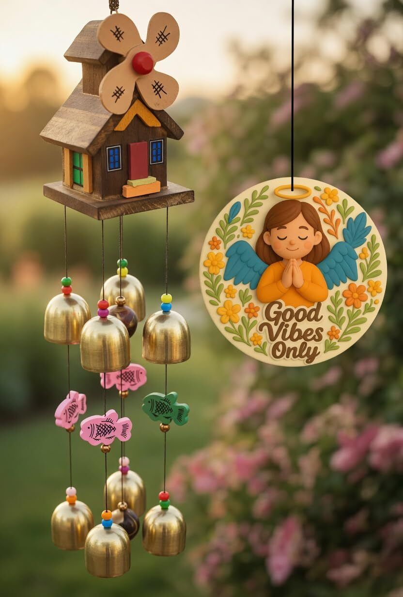 Used for balcony, living room, entrance décor Wood Wind Spinner-image-26