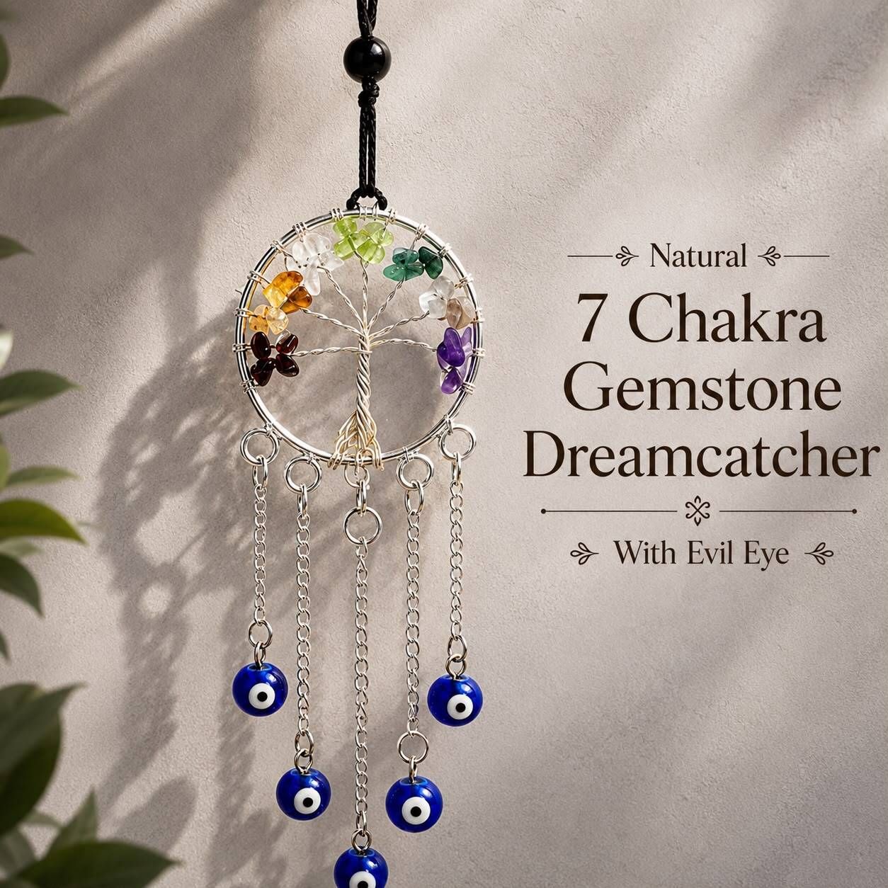 Gemnines ChakraAura Tree Dreamcatcher Crystal Dream Catcher-picture-19