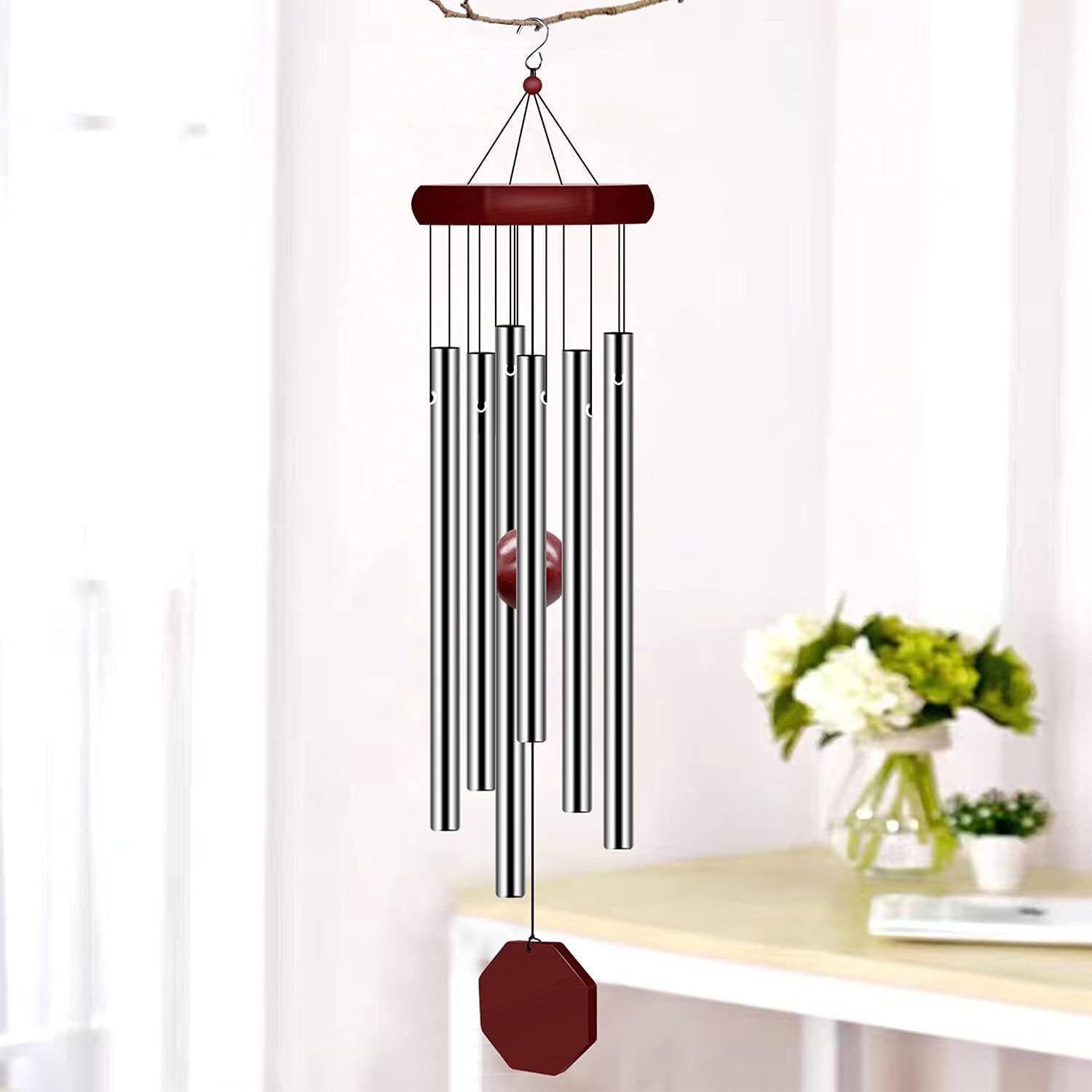 Wind Chimes for Home Balcony Items 6 Pipes Hanging Bells Aluminium Windchime-image-34