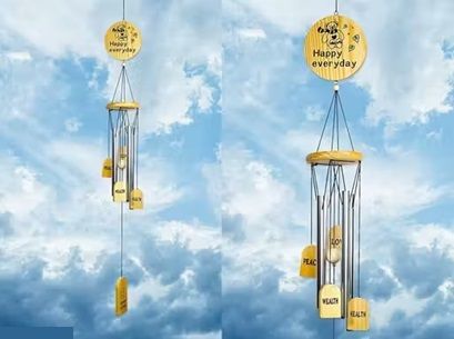 Premium Wood & Metal Outdoor Wind Chime for Positivity Wood, Aluminium Windchime-image-31