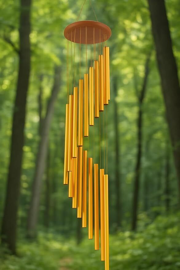 mamohalu Large Hanging Wind Chimes with 15 Tube Hanging Home Musical Pipe Rods Aluminium Windchime-picture-15