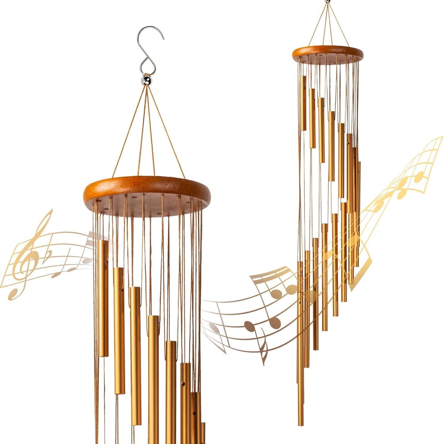 windwarrior 15 Aluminum Tubes Rotate Wind Chimes Tube Tones Magical Sounds Home Decoration Aluminium Windchime-picture-16