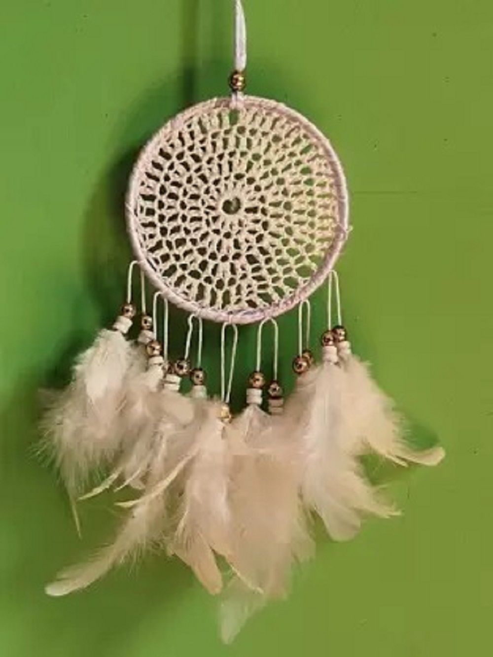 Wall Hanging Handmade WallArt for Bedrooms,office,Balcony,Outdoors,Garden,Design Feather Dream Catcher-image-1