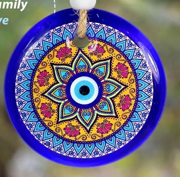 Evil Eye Large Nazar Amulet Home Protection Charm Wall Hanging Ornament Ceramic Dream Catcher-image-36