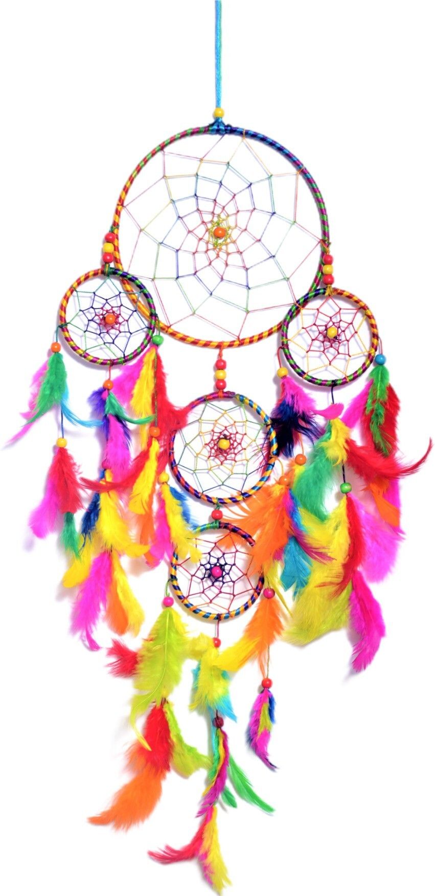 fastdap Dream Cacher Wall Hanging Handmade Wall Art for Bedrooms,office,Balcony,Outdoors,Garden,Home Wall Hanging Design Feather Dream Catcher-picture-42