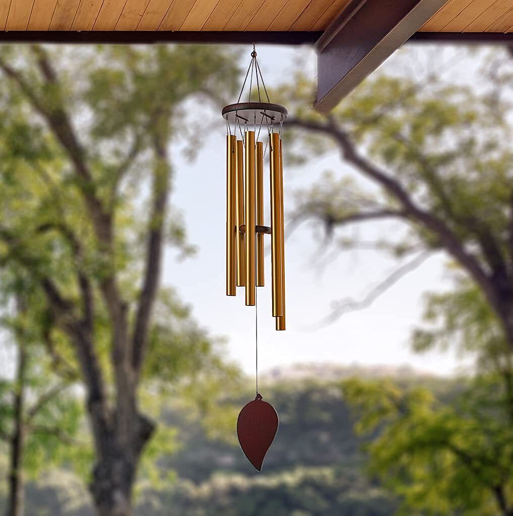 kitchexpo Large Outdoor Wind Chime 6 Aluminum Tubes Wooden Hanging Garden Decor Aluminium Windchime-picture-40