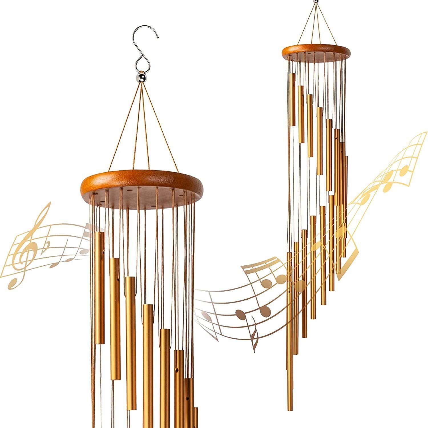 Metal Wind Chimes with 15 Pipes for Feng Shui at Home Balcony Positive Energy Aluminium Windchime