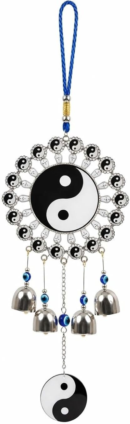 cismoline Evil Eye Hanging Nazar Suraksha Charm for Home & Car Aluminium Windchime-picture-15