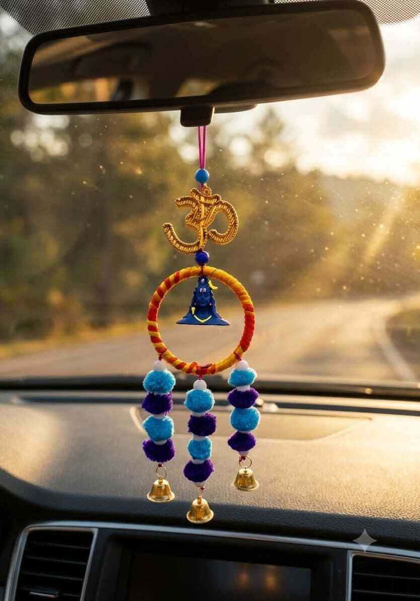 adhyans Adi Yogi Dream Catcher for Car, Office Wall Spiritual & Positive Vibes Wool Dream Catcher-picture-41