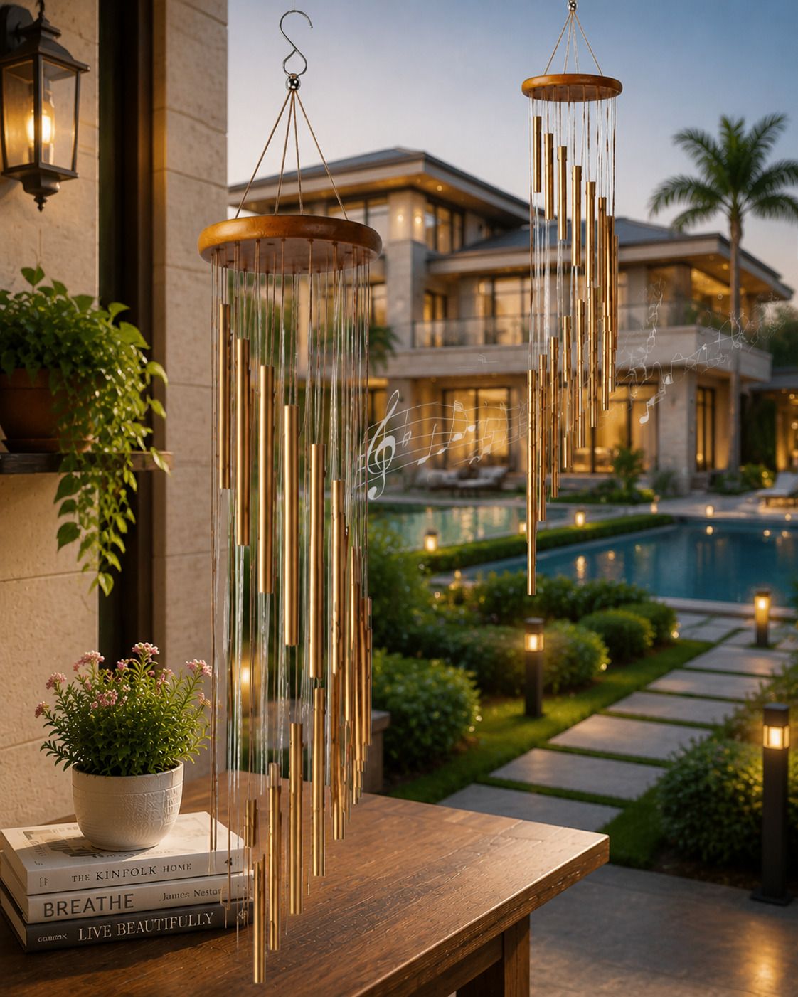 valashiv 15 Aluminum Tubes Rotate Wind Chimes Tube Tones Magical Sounds Home Decoration Aluminium Windchime-picture-38