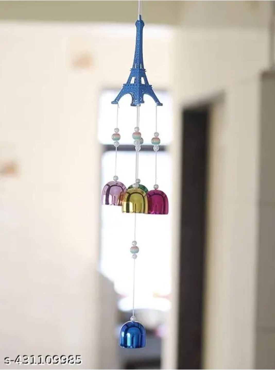 "Eiffel Tower wind chime with 4 metallic bells" Stainless Steel Windchime-image-3