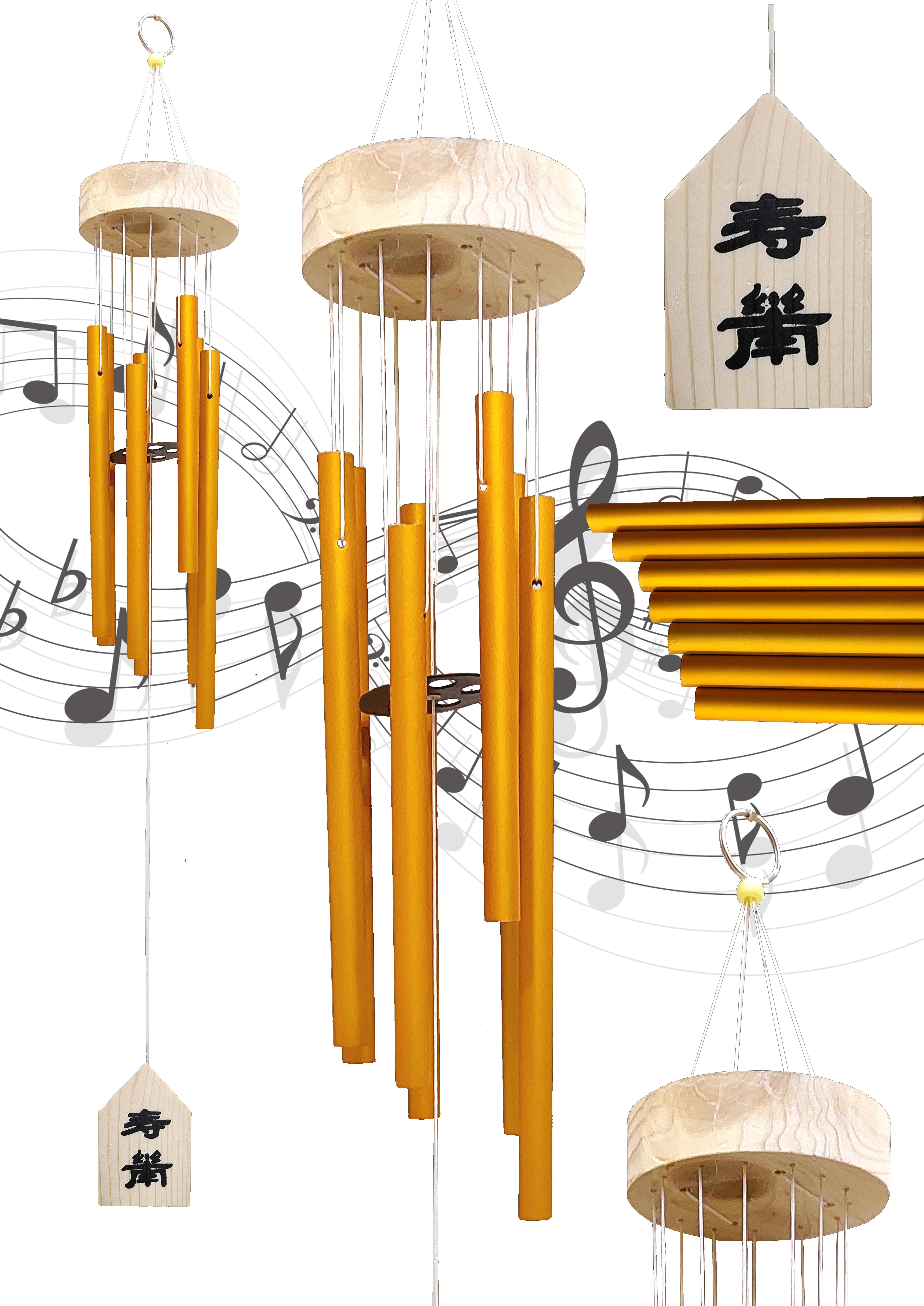 plus value Feng Shui Metal Wind Chime7 Rods Pipes for Home Office Positive Energy Excellent Sound Aluminium Windchime-picture-24