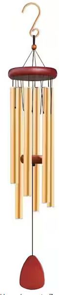 stuffinn Spiritual Om Wind Chime With Metal Tubes | Musical Hanging Decor for Home Aluminium Windchime-picture-36