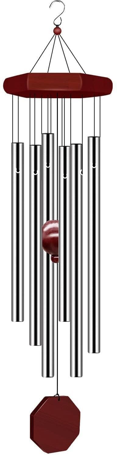 silver pipe wind chime for home Aluminium Windchime-image-49