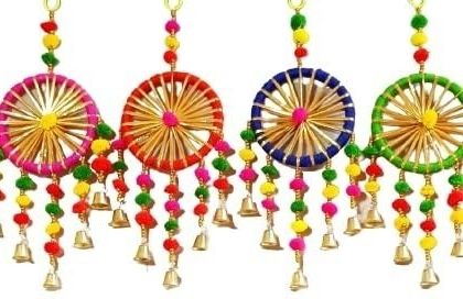 jagdamba handicrafts WallHanging Dream Catcher Latkan Toran for Home Plastic Dream Catcher-picture-33
