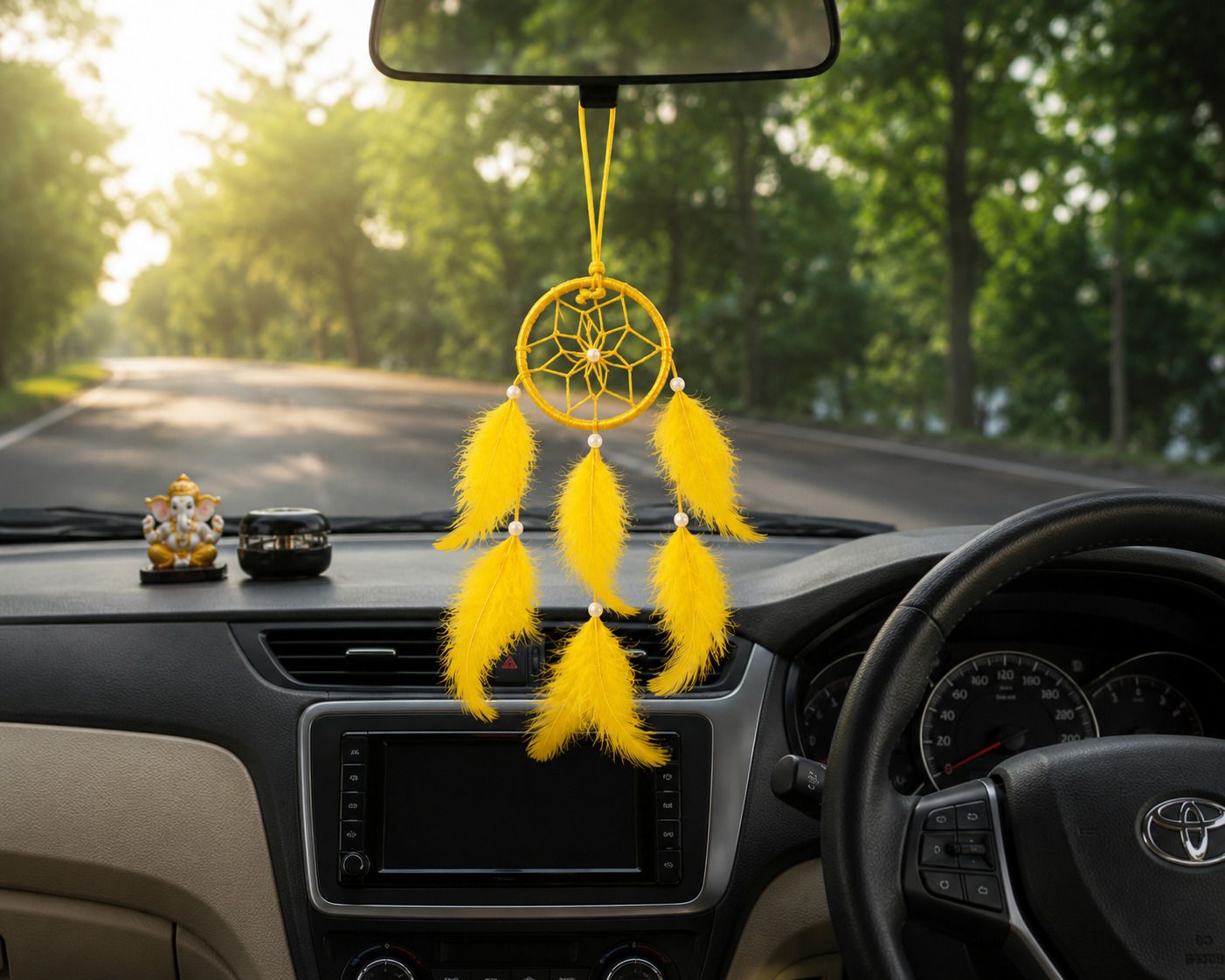 3Inch Frame Yellow Color Dream Catcher Feather Dream Catcher-image-34