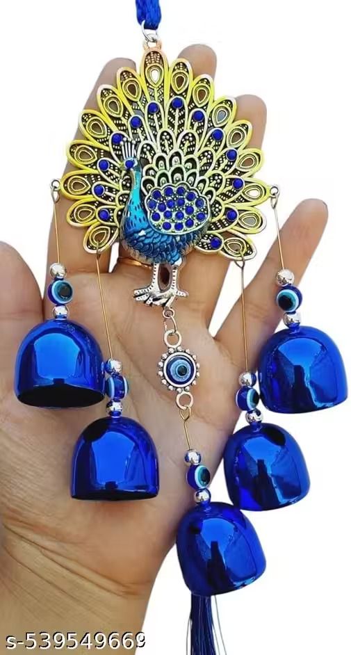 hunaysa Peacock Evil Eye Wind Chime Glass Windchime-picture-26
