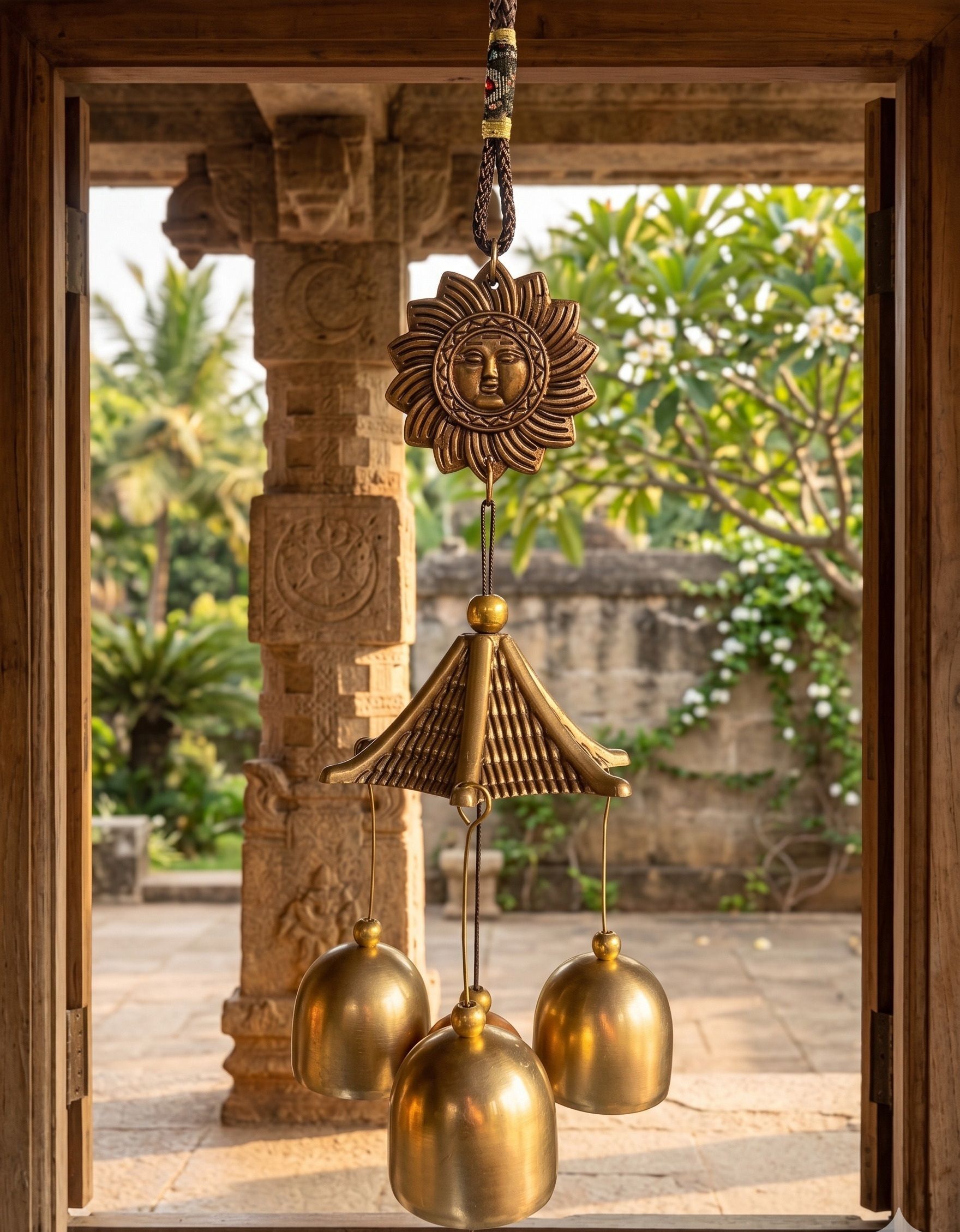 chidakash Home Decorative Feng shui- tibetan Wind Chime Aluminium, Wood, Brass Windchime-picture-20