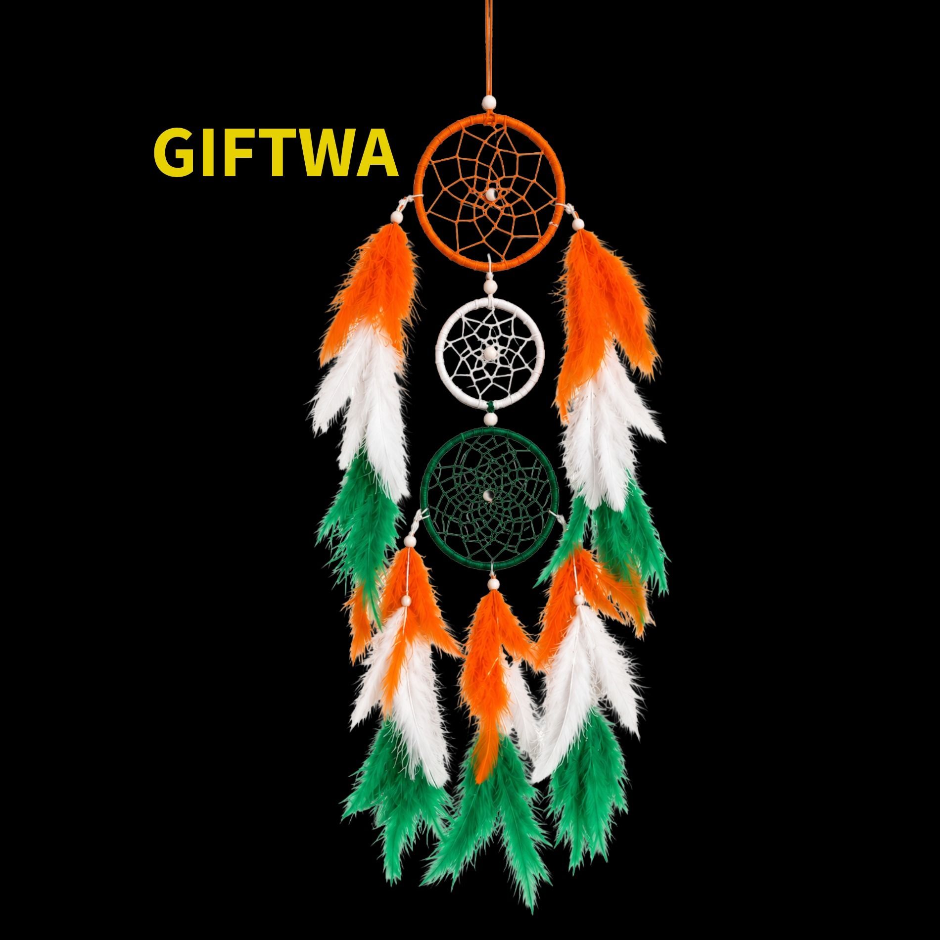giftwa Dream Catcher Wall Decor | Feather Dream Catcher for Home, Bedroom Stainless Steel, Feather Dream Catcher-picture-21