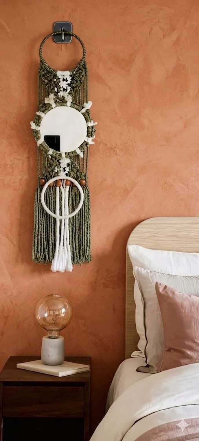hanumant enterprise Macrame Heart Photo Frame Wall Hanging Wool Windchime-picture-27