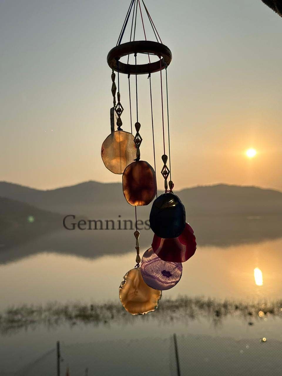 Gemnines Chakra Aura Wind Chime Crystal Windchime-picture-27