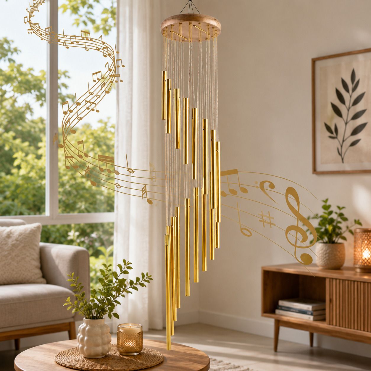 valashiv Wind Chime Big 15 Tube Wind Chimes for Home Garden Serenity, Patio, Balcony Aluminium Windchime-picture-17