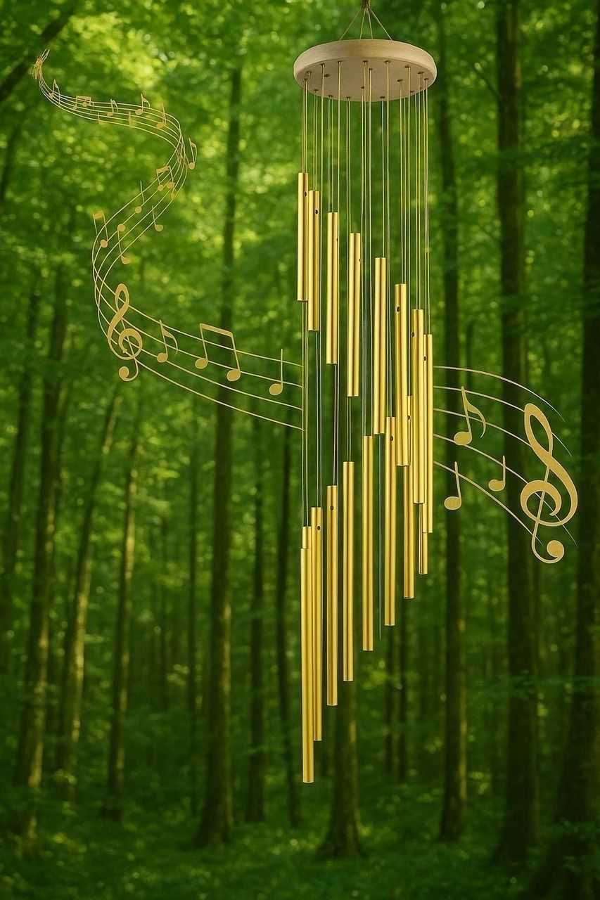 WALL HANGING DECORATIVE ITEMS WIND CHIME WITH SOUND HOME DECOR ITEMS Stainless Steel Windchime-image-4