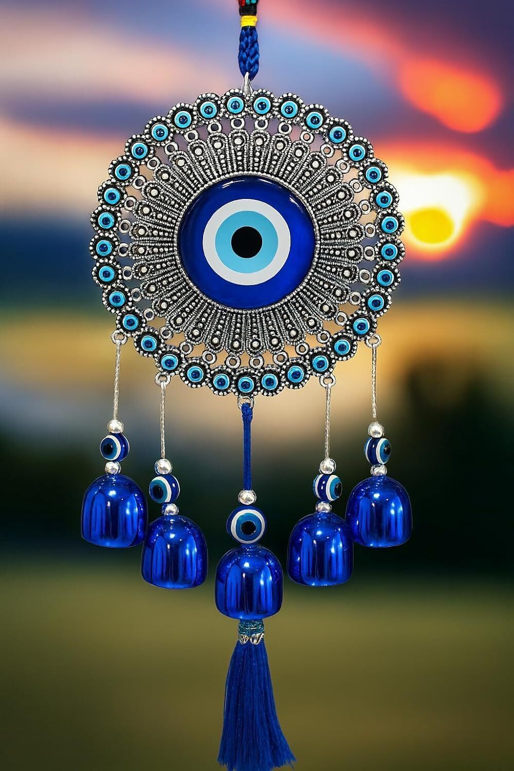 hunaysa Evil Eye Wall Hanging Decor Glass Windchime-picture-15