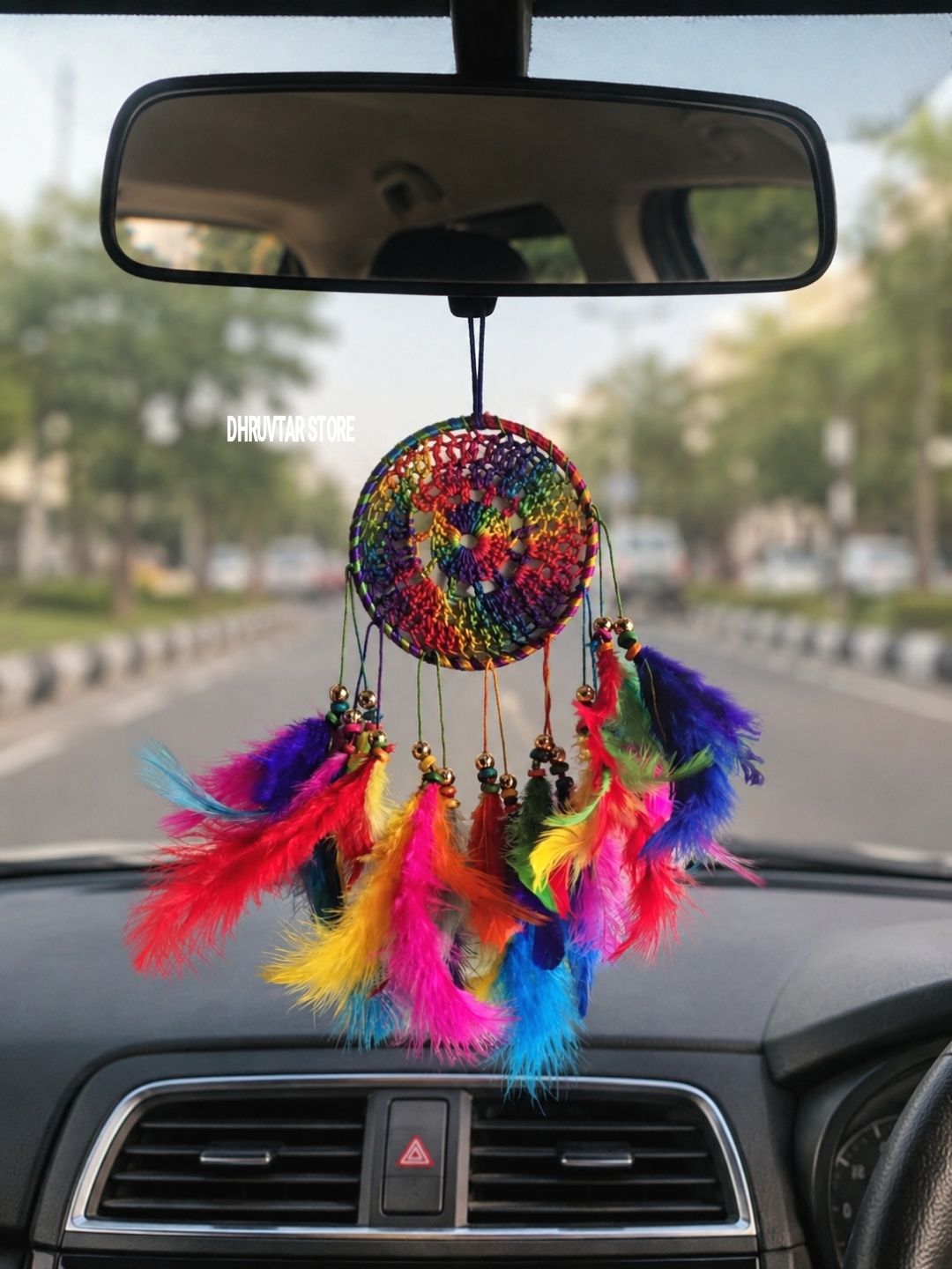 Car hanging dream catcher Feather, Iron, Nylon, Wood Dream Catcher-image-48