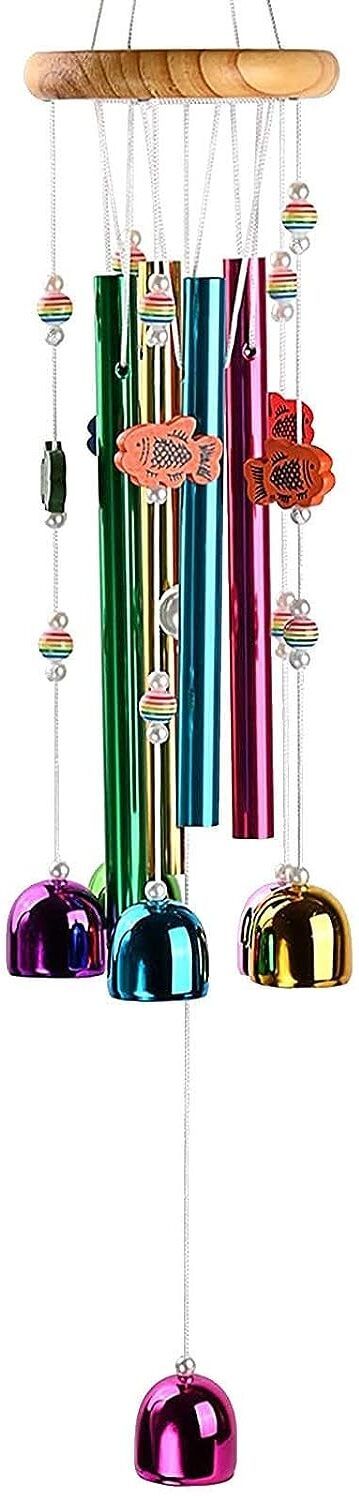 Pipe and Bell Wind Chimes for Home Balcony Good Sound | 24 Inch Long Brass Windchime-image-30