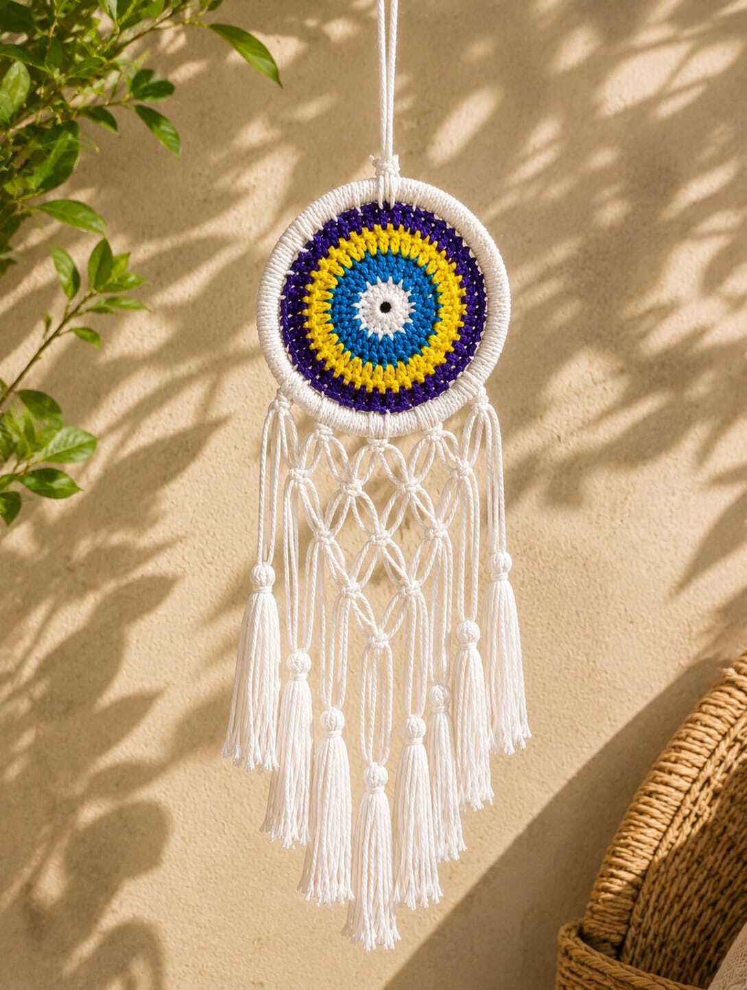thincamaxe Yellow & Blue 4 Inch DC Cotton Dream Catcher-picture-13