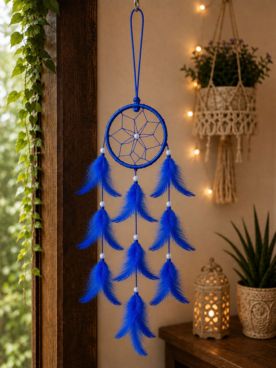 3Inch Frame blue Color Dream Catcher Feather Dream Catcher-image-25